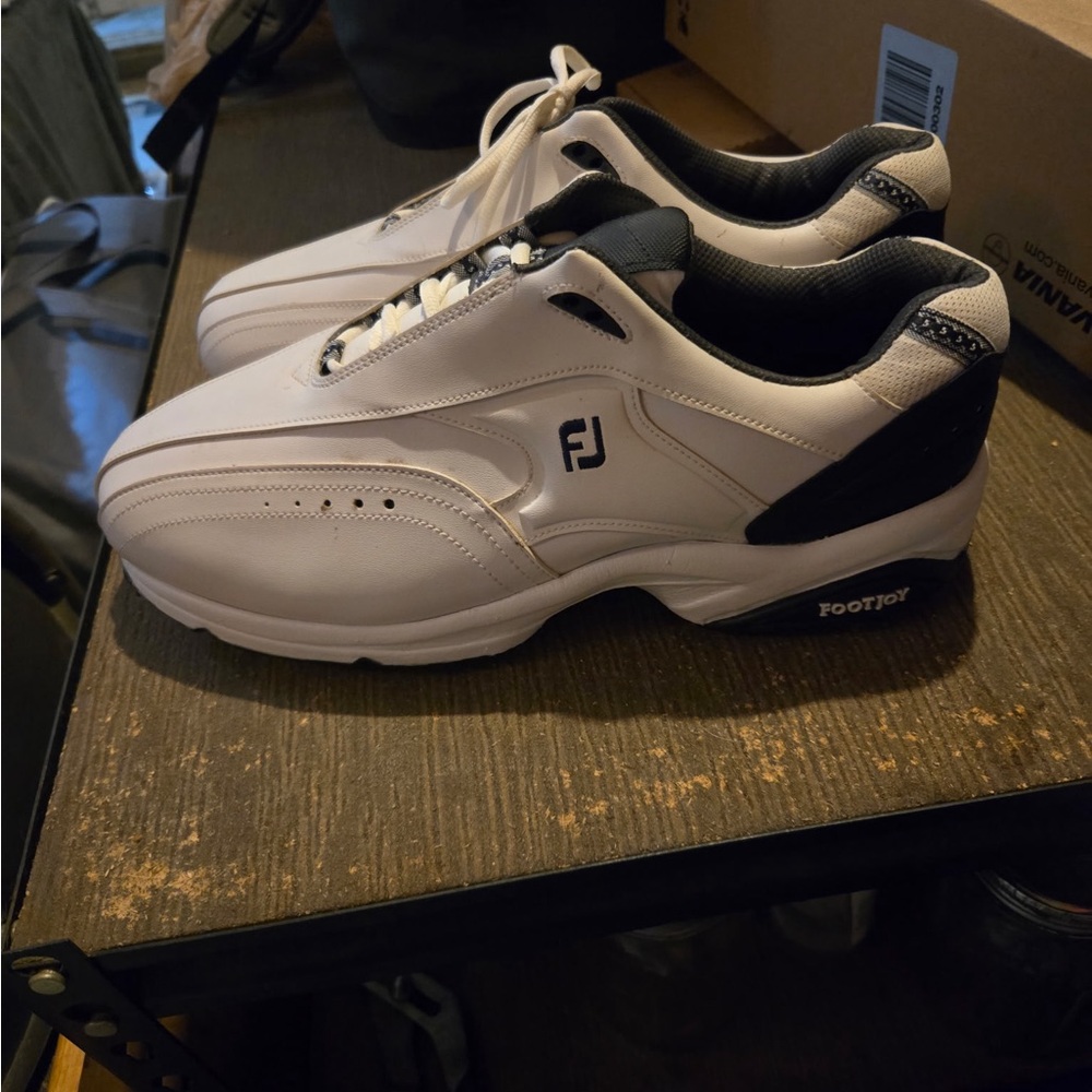 FootJoy White and Black Athletic Golf Shoes